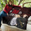 Tokyo Revengers Anime Mikey And Draken Portrait Black And Red Theme Premium Quilt Blanket 11