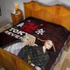 Tokyo Revengers Anime Mikey And Draken Portrait Black And Red Theme Premium Quilt Blanket 19