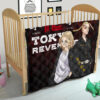 Tokyo Revengers Anime Mikey And Draken Portrait Black And Red Theme Premium Quilt Blanket 21