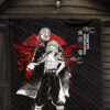 Tokyo Revengers Anime Mikey And Draken Together Black White Artwork Premium Quilt Blanket 7