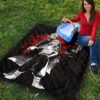Tokyo Revengers Anime Mikey And Draken Together Black White Artwork Premium Quilt Blanket 9