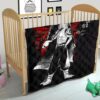 Tokyo Revengers Anime Mikey And Draken Together Black White Artwork Premium Quilt Blanket 21