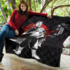 Tokyo Revengers Anime Mikey And Draken Together Black White Artwork Premium Quilt Blanket 11