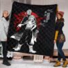 Tokyo Revengers Anime Mikey And Draken Together Black White Artwork Premium Quilt Blanket 1