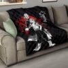 Tokyo Revengers Anime Mikey And Draken Together Black White Artwork Premium Quilt Blanket 15