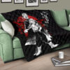 Tokyo Revengers Anime Mikey And Draken Together Black White Artwork Premium Quilt Blanket 17