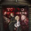 Tokyo Revengers Anime Mikey And Draken Together Red Theme Premium Quilt Blanket 7