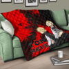 Tokyo Revengers Anime Mikey And Draken Walking Red And Black Premium Quilt Blanket 17