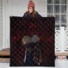 Tokyo Revengers Anime Mikey And Grey Hair Mate Dark Red Premium Quilt Blanket 3