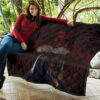 Tokyo Revengers Anime Mikey And Grey Hair Mate Dark Red Premium Quilt Blanket 11