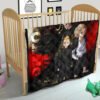 Tokyo Revengers Anime Mikey Brothers Uniform Red Black Watercolor Premium Quilt Blanket 21