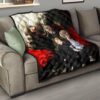 Tokyo Revengers Anime Mikey Brothers Uniform Red Black Watercolor Premium Quilt Blanket 15
