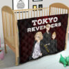 Tokyo Revengers Anime Mikey Brothers Uniform Red Steel Premium Quilt Blanket 21