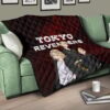 Tokyo Revengers Anime Mikey Brothers Uniform Red Steel Premium Quilt Blanket 17
