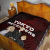 Tokyo Revengers Anime Mikey Brothers Uniform Red Steel Premium Quilt Blanket 19