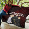 Tokyo Revengers Anime Mikey Brothers Uniform Red Steel Premium Quilt Blanket 11