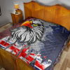 US Independence Day America's Navy On US Flag Eagle Face Premium Quilt Blanket 19