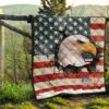 US Independence Day Bald Eagle Breaking Though US Flag Premium Quilt Blanket 13