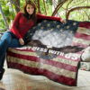 US Independence Day Bald Eagle Flying Don't Mess With US Premium Quilt Blanket 11