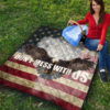 US Independence Day Bald Eagle Flying Don't Mess With US Premium Quilt Blanket 9