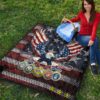 US Independence Day Bald Eagle Grab US Military Medal Premium Quilt Blanket 9