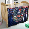 US Independence Day Bald Eagle USA Symbol Glory Flag Premium Quilt Blanket 21