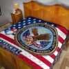 US Independence Day Bald Eagle Veteran Affairs Fourth Of July Premium Quilt Blanket 19