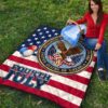 US Independence Day Bald Eagle Veteran Affairs Fourth Of July Premium Quilt Blanket 9