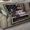 US Independence Day Captain Soldier US Flag Premium Quilt Blanket 15