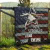 US Independence Day Eagle Emerging From Stars Be Stronger Than Excuse Premium Quilt Blanket 13