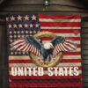 US Independence Day Eagle Flying Love US Independence Day Strength Freedom Premium Quilt Blanket 7