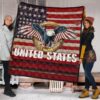 US Independence Day Eagle Flying Love US Independence Day Strength Freedom Premium Quilt Blanket 1