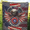 US Independence Day Eagle On US Shield Honor Courage Premium Quilt Blanket 5