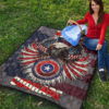 US Independence Day Eagle On US Shield Honor Courage Premium Quilt Blanket 9