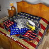 US Independence Day Eagle Service With Pride US Flag Premium Quilt Blanket 19