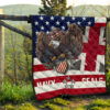 US Independence Day Eagle Taking US Shield Navy Seals Premium Quilt Blanket 13