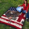 US Independence Day Eagle Taking US Shield Navy Seals Premium Quilt Blanket 9