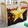 US Independence Day US Army In War Silhouette Yellow Star Premium Quilt Blanket 21