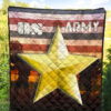 US Independence Day US Army In War Silhouette Yellow Star Premium Quilt Blanket 5