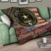 US Independence Day US Army University Always Faithful Premium Quilt Blanket 17