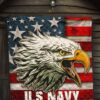 US Independence Day U.S Navy Eagle On American Flag Premium Quilt Blanket 7