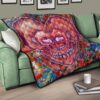 Valentine Premium Quilt - Devil Heart Smiling Face Patterns Quilt Blanket 17