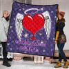 Valentine Premium Quilt Heart Wings With Halo Romantic Valentine Night Quilt Blanket 1