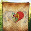 Valentine Premium Quilt - Horror Two Half Hearts Combine Together Quilt Blanket 5