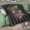 Valentine Premium Quilt - Mad Love Harley Quinn And Joker Skull Patterns Quilt Blanket 17