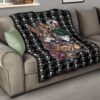 Valentine Premium Quilt - Mad Love Harley Quinn And Joker Skull Patterns Quilt Blanket 15