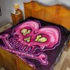 Valentine Premium Quilt Melting Heart Skull Poison Valentine Heart Background Quilt Blanket 19