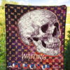 Valentine Premium Quilt - Old Skull Waiting For Loventine Skull Patterns Quilt Blanket 5