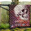 Valentine Premium Quilt - Old Skull Waiting For Loventine Skull Patterns Quilt Blanket 13