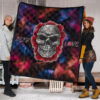 Valentine Premium Quilt - Red Rose Tattooed Skull Deep Love Quilt Blanket 1